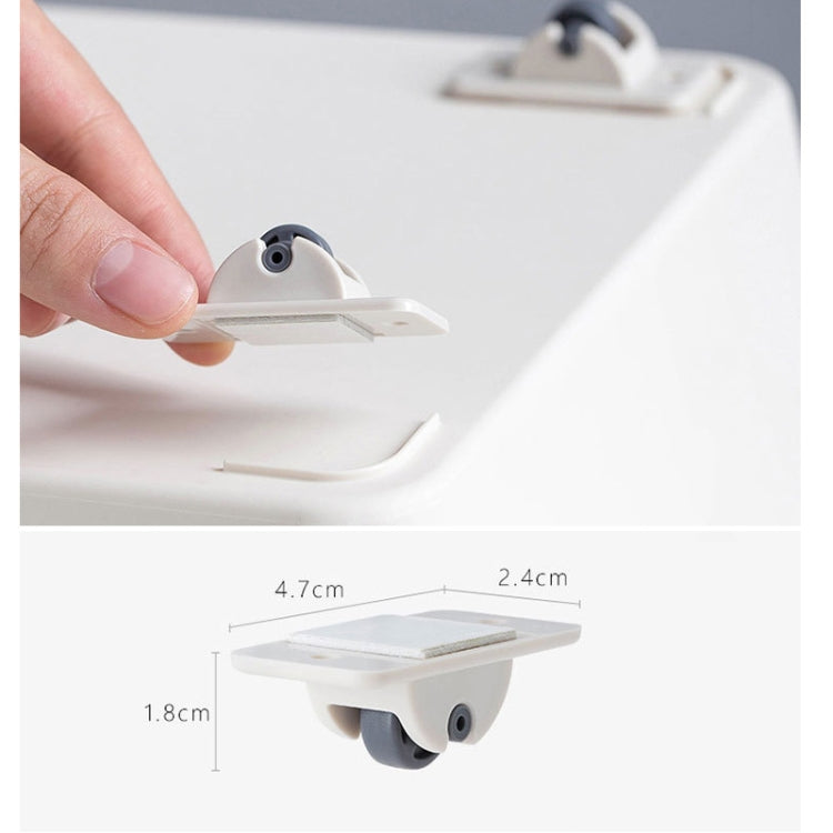 4個賣 收納盒滑輪整理箱收納箱子滾輪垃圾桶滑輪可粘貼輪子