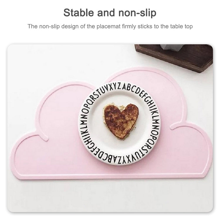 兒童雲朵硅膠餐墊防水環保學生桌墊