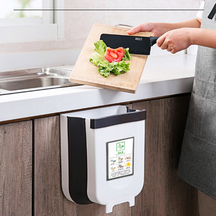 廚房可摺疊掛式垃圾桶