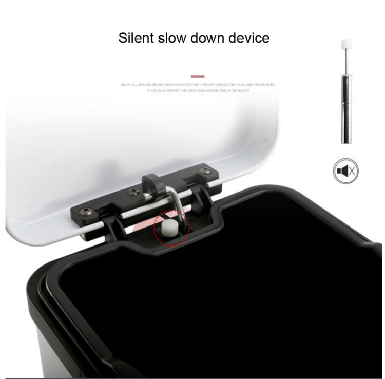 家用不銹鋼腳踏式小號長方形垃圾筒