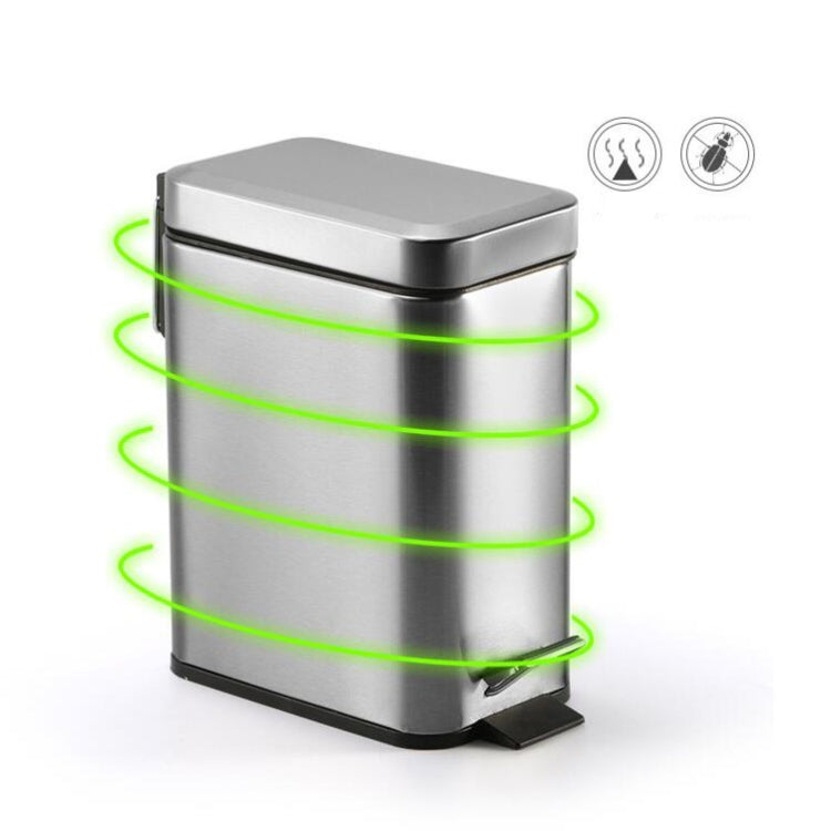 家用不銹鋼腳踏式小號長方形垃圾筒