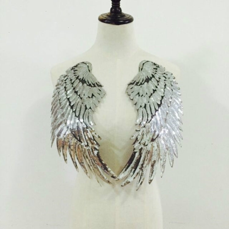 一對賣 亮片羽毛翅膀造型服裝補丁貼DIY服裝配件