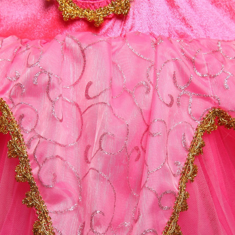 女孩裝扮萬聖節角色扮演睡美人公主禮服聖誕節服裝派對兒童童裝