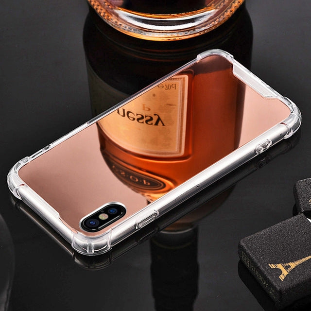 電鍍鏡面防摔軟膠手機殼適用於iPhone XR 6.1英寸