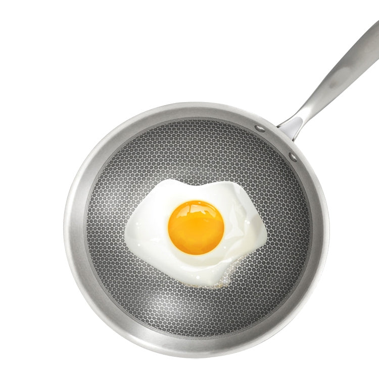 家用蜂窩不銹鋼不粘煎鍋平底炒鍋