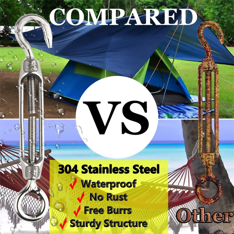 花籃螺絲304不銹鋼鋼絲繩兩頭鈎拉緊器