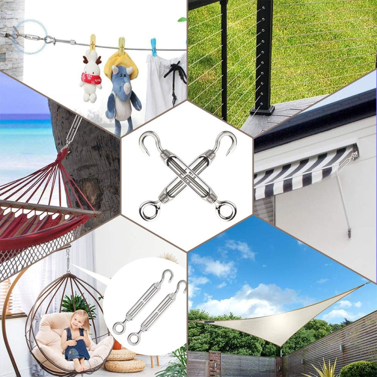 花籃螺絲304不銹鋼鋼絲繩兩頭鈎拉緊器