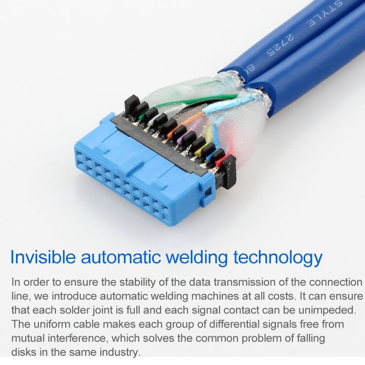 50厘米USB3.0後置PCI擋板線全高機箱DIY帶耳朵20pin轉接線