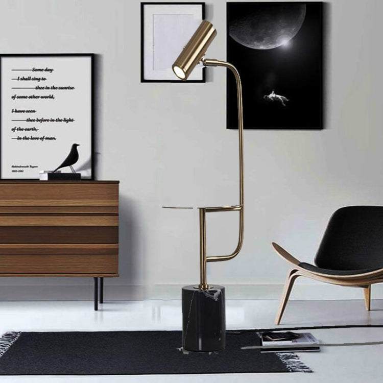 簡約大理石帶小桌子落地燈