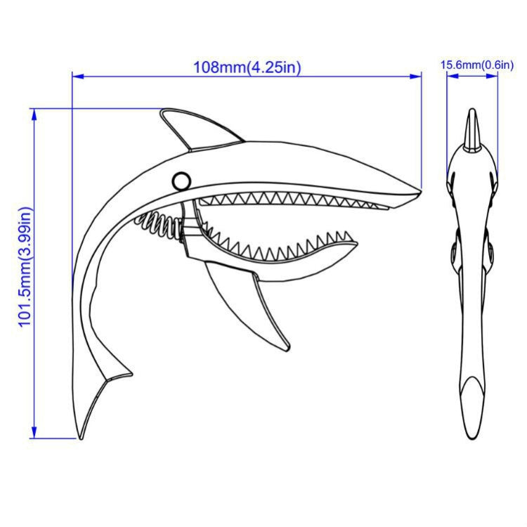 鯊魚造型鋅合金吉他變調夾