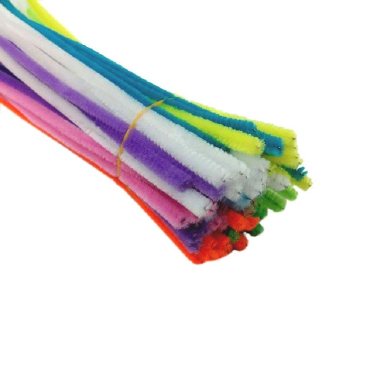 100根 毛絨棒兒童益智玩具手工材料 顏色隨機
