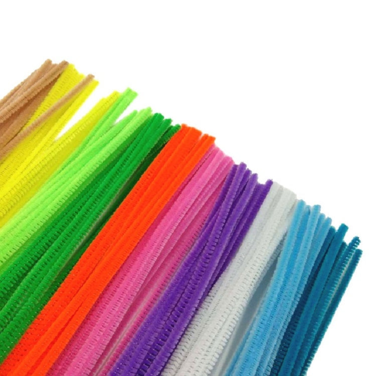 100根 毛絨棒兒童益智玩具手工材料 顏色隨機