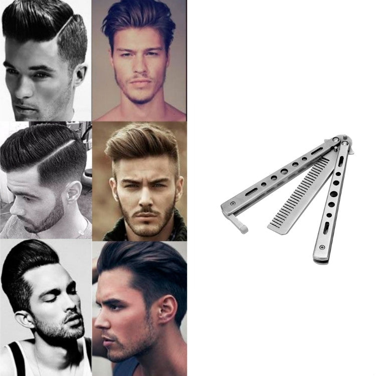 沙龍不銹鋼練習梳子練習刀（未開刃）蝴蝶梳子