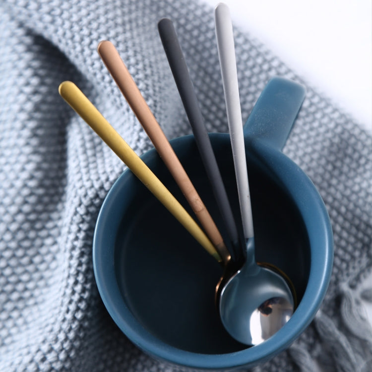 迷你咖啡勺 廚房甜點勺子 餐飲家居圓形不銹鋼咖啡勺