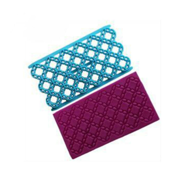 2件一賣 蛋糕翻糖工具 心形菱形紋理格子立交橋曲藝印章印花模具