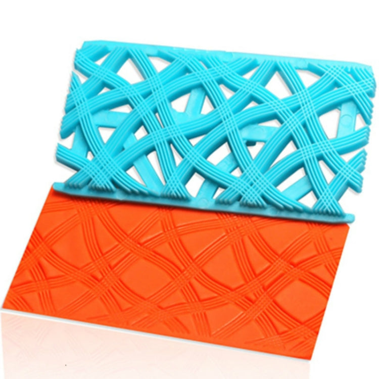 2件一賣 蛋糕翻糖工具 心形菱形紋理格子立交橋曲藝印章印花模具