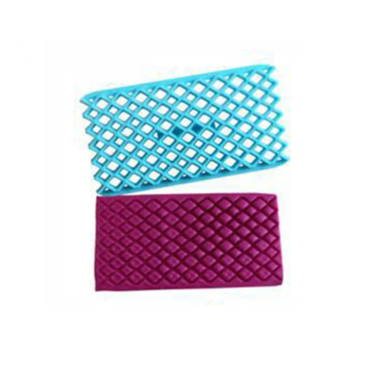 2件一賣 蛋糕翻糖工具 心形菱形紋理格子立交橋曲藝印章印花模具