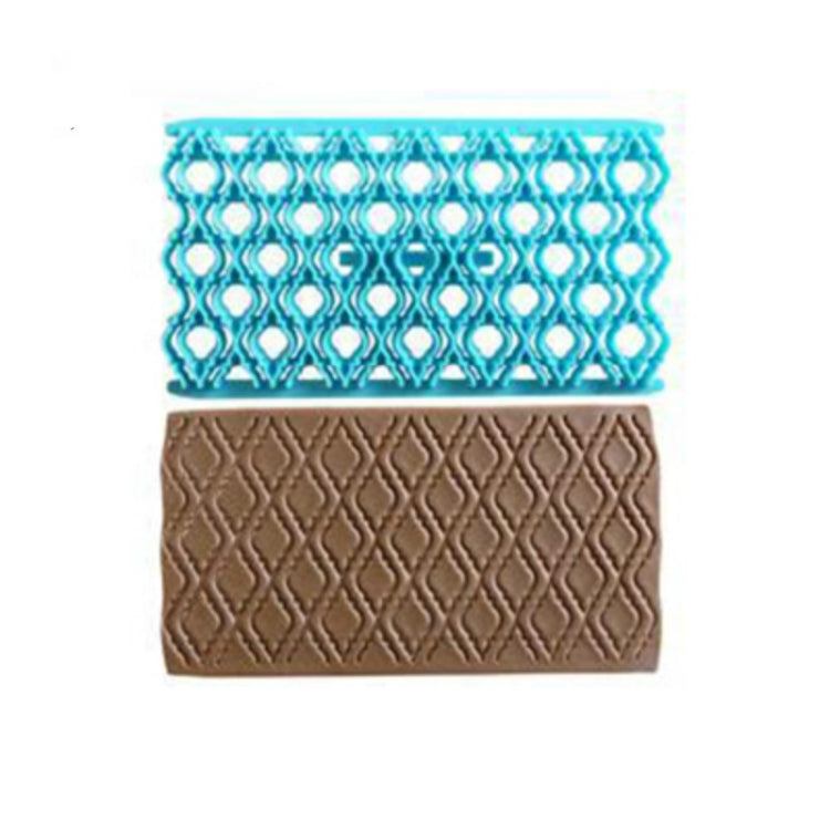 2件一賣 蛋糕翻糖工具 心形菱形紋理格子立交橋曲藝印章印花模具