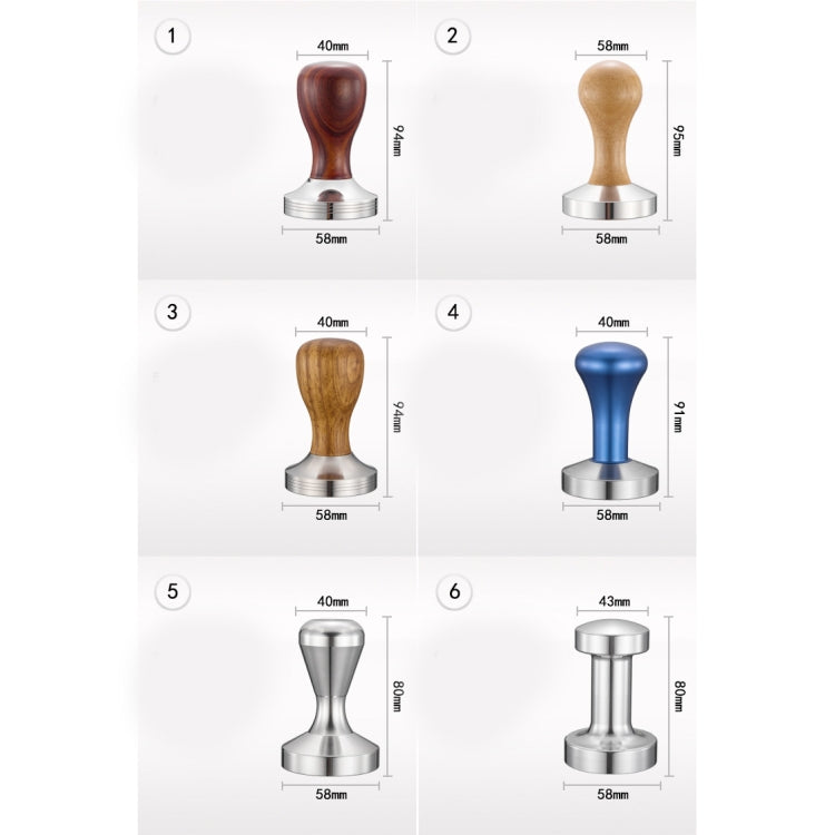 不銹鋼實木手柄一體化咖啡壓粉器