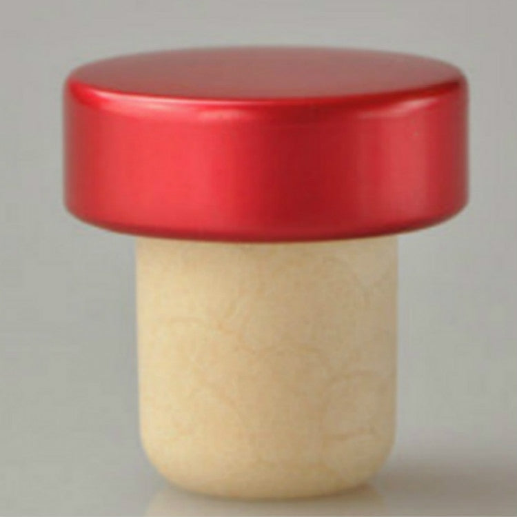 Polymer Wine Stopper Cork Oak Stoppers with Metal Iron Cover