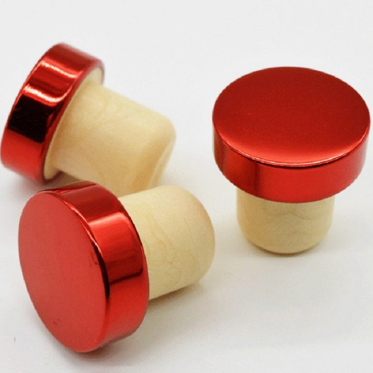 Polymer Wine Stopper Cork Oak Stoppers with Metal Iron Cover
