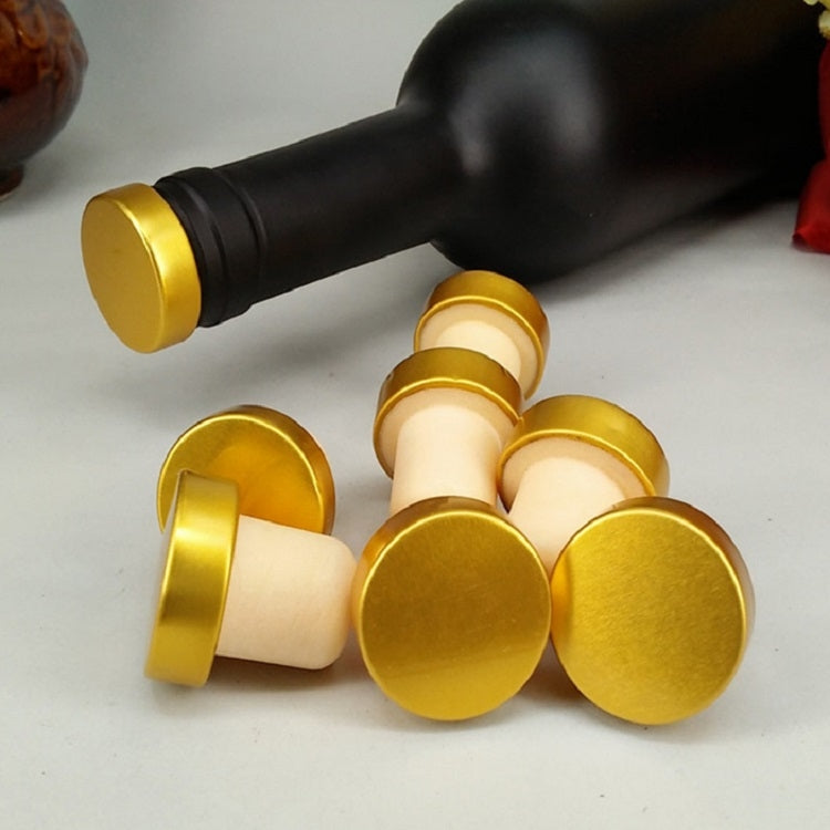 Polymer Wine Stopper Cork Oak Stoppers with Metal Iron Cover