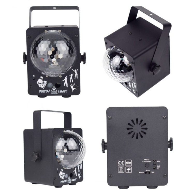 18W 60種圖案水晶魔球激光燈家用LED七彩星空投影燈聲控舞檯燈