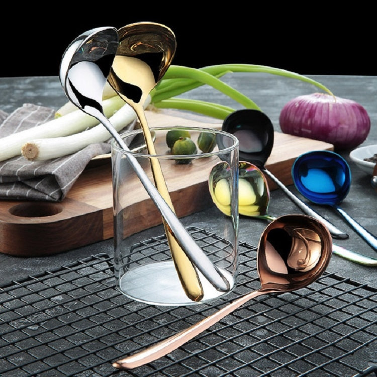 Stainless Steel Sauce Spoon Creative Big Head Long Handle Spoon