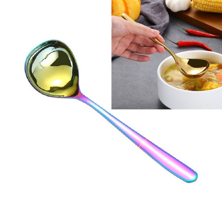 Stainless Steel Sauce Spoon Creative Big Head Long Handle Spoon