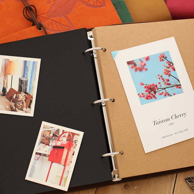 PU皮革復古古董牛皮紙相冊