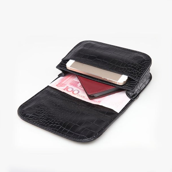 復古女士鱷魚皮革腰包旅行腰帶錢包腰包