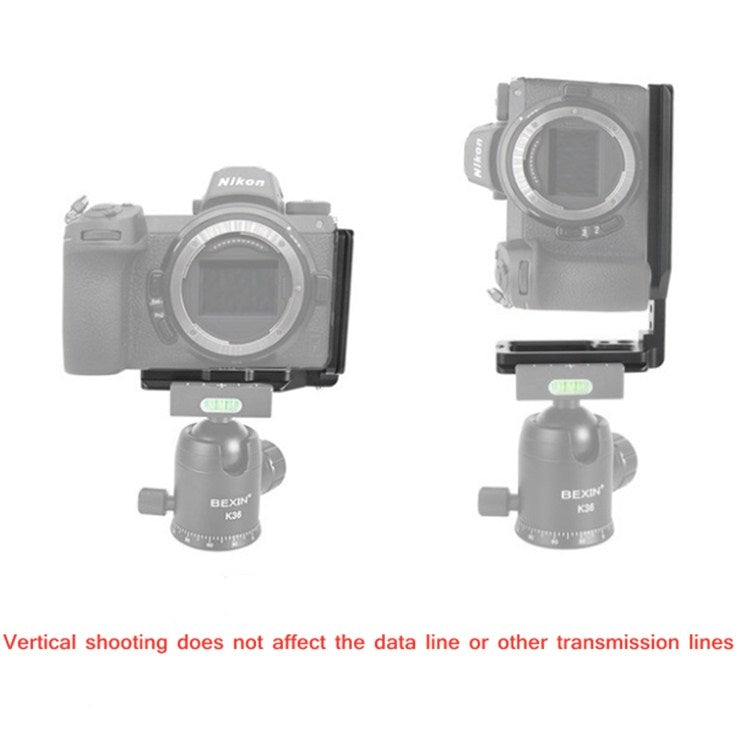 BEXIN適用於尼康 Z7 / Z6專用豎拍板 可抽拉鋁合金單反相機L型快裝板