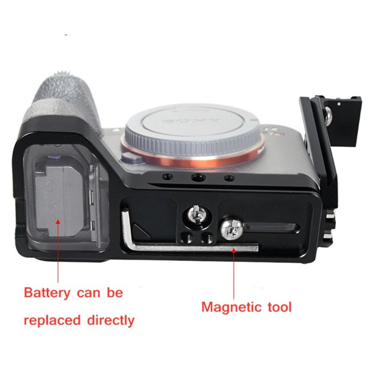適用索尼A7R4豎拍板帶熱靴L形快裝板可抽拉, BEXIN for Sony ILCE-7RM4