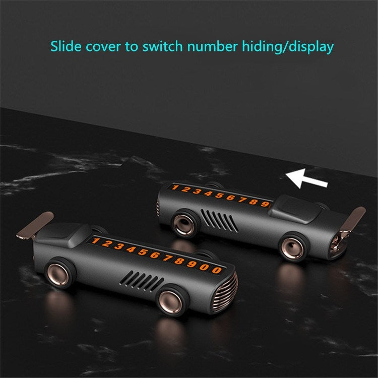 汽車用臨時停車號碼牌隱藏式挪車卡多功能車載香水擺件, Car Shape