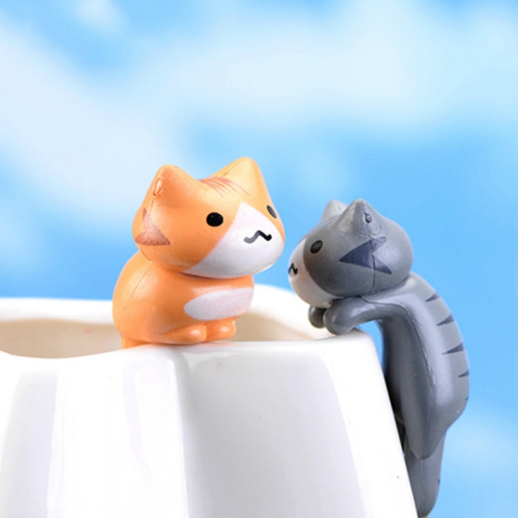 2套賣 多肉花盆苔蘚微景觀公仔可愛貓咪裝飾玩偶蛋糕DIY組裝擺件, Doll Cute Cat Decoration