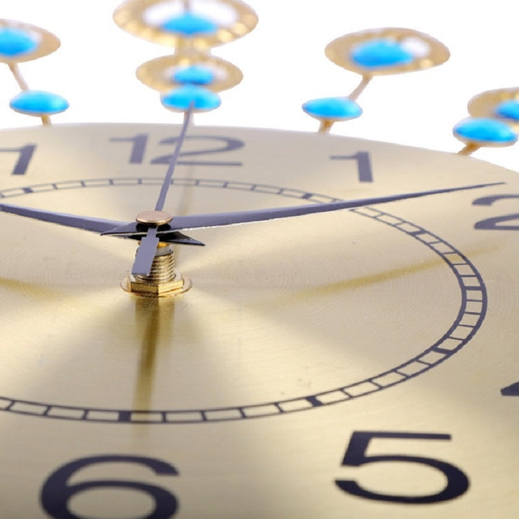 創意孔雀掛鐘個性靜音客廳裝飾時鐘