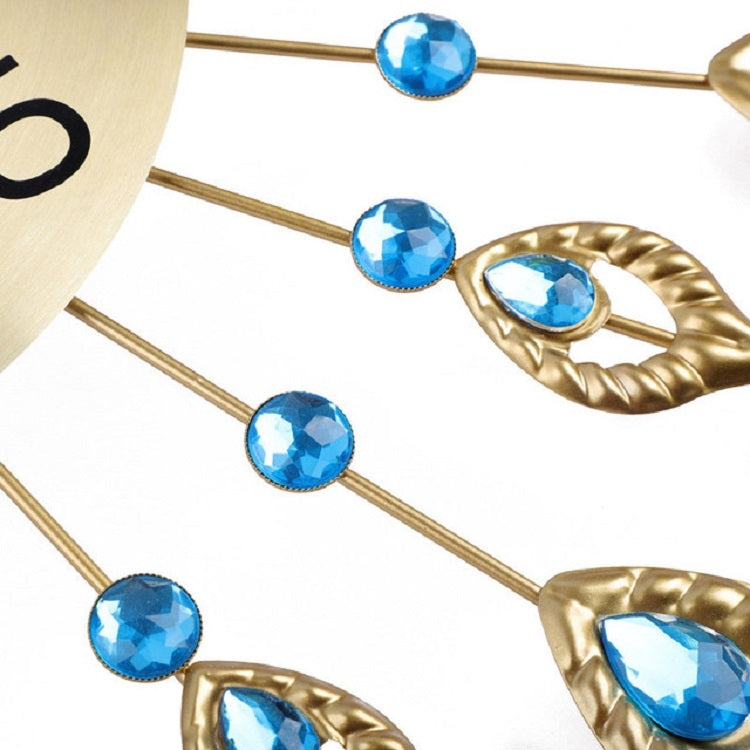 創意孔雀掛鐘個性靜音客廳裝飾時鐘