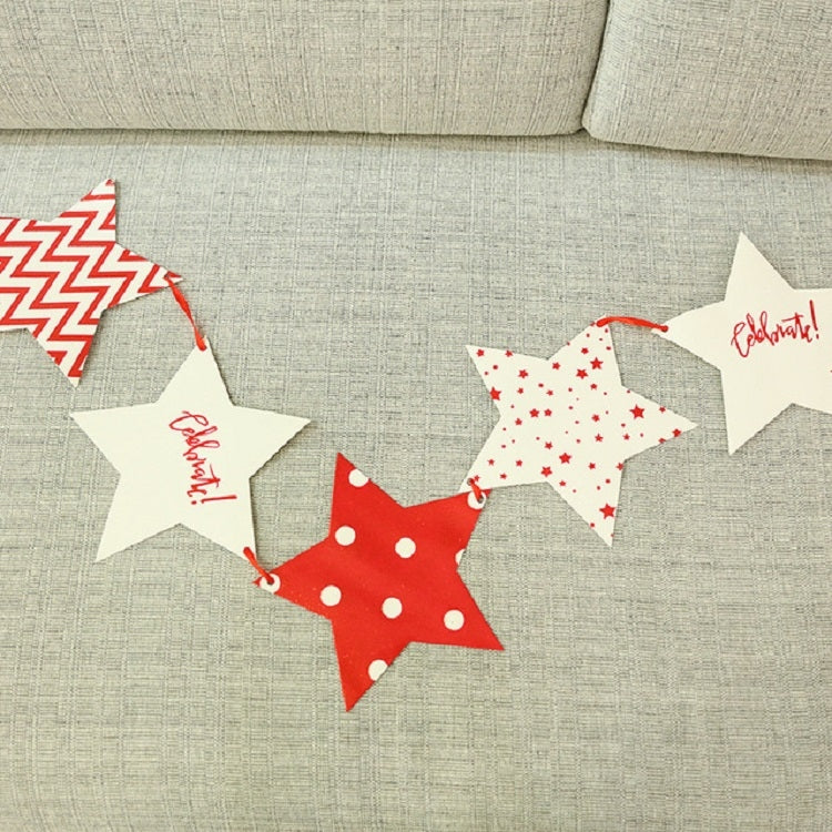 五角星拉花彩旗生日節日聚會裝飾店面裝扮布置用品