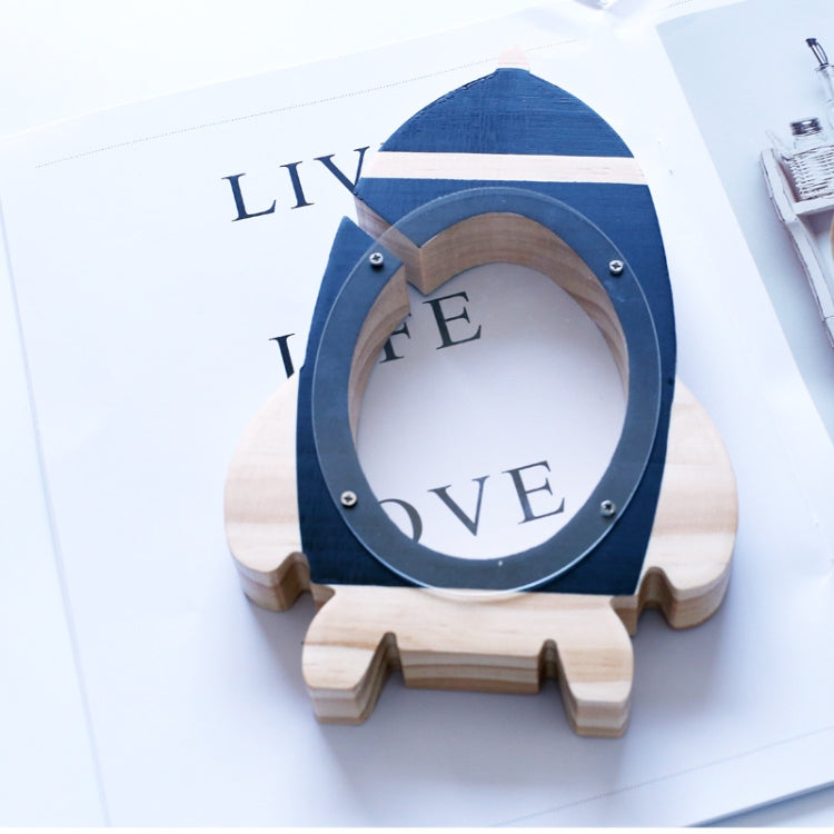 北歐火箭原木錢罐玩具 客廳裝飾存錢罐