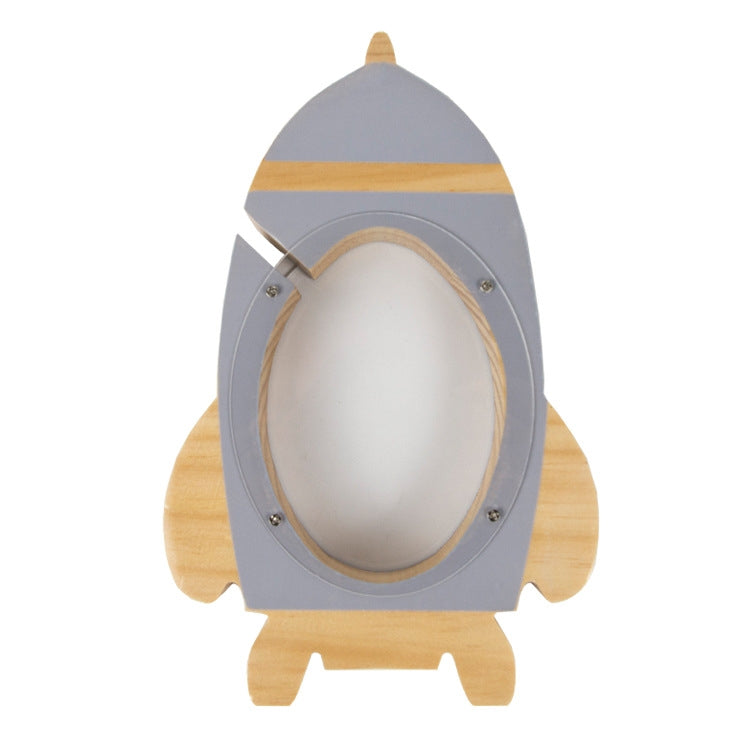 北歐火箭原木錢罐玩具 客廳裝飾存錢罐