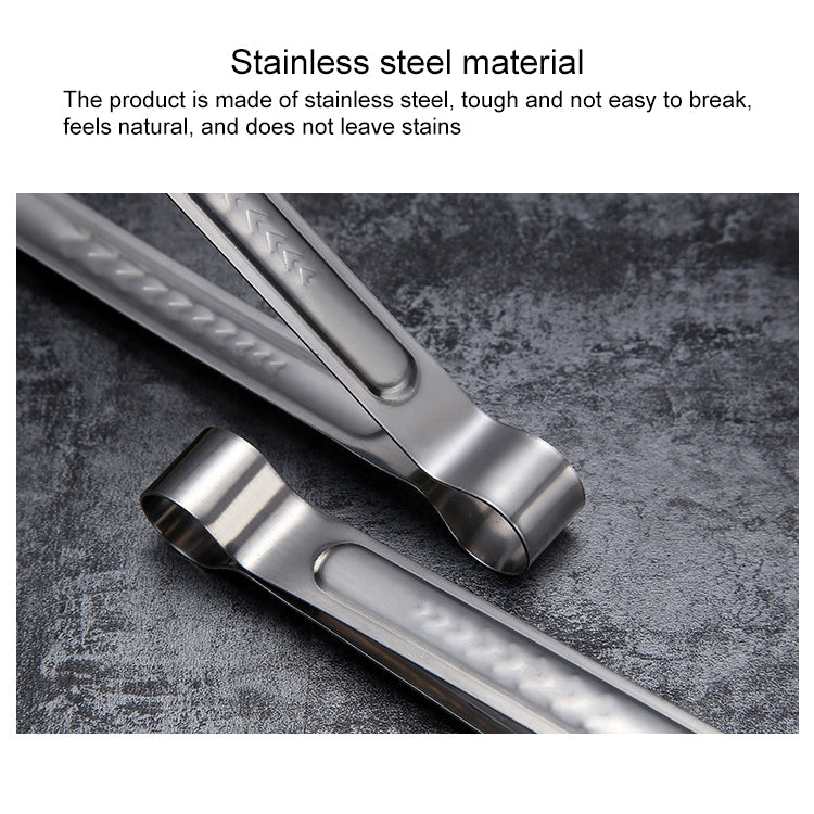 Stainless Steel Food Clip Bread Barbecue Clip Steak Buffet Clip, Size:9 inches