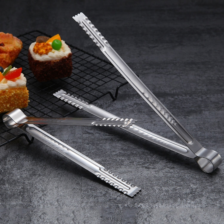 Stainless Steel Food Clip Bread Barbecue Clip Steak Buffet Clip, Size:9 inches