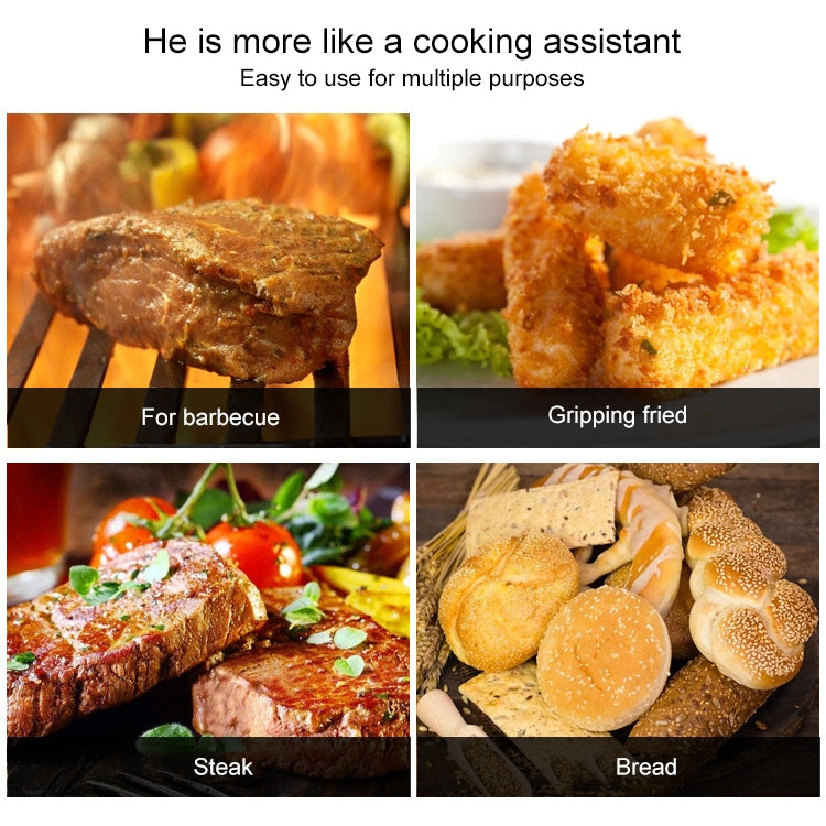 Stainless Steel Food Clip Bread Barbecue Clip Steak Buffet Clip, Size:9 inches