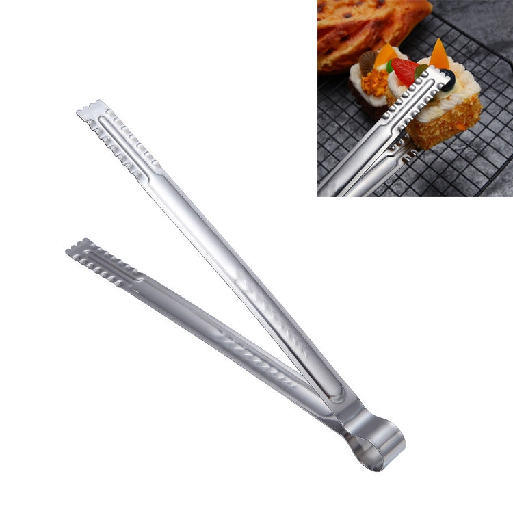 Stainless Steel Food Clip Bread Barbecue Clip Steak Buffet Clip, Size:9 inches