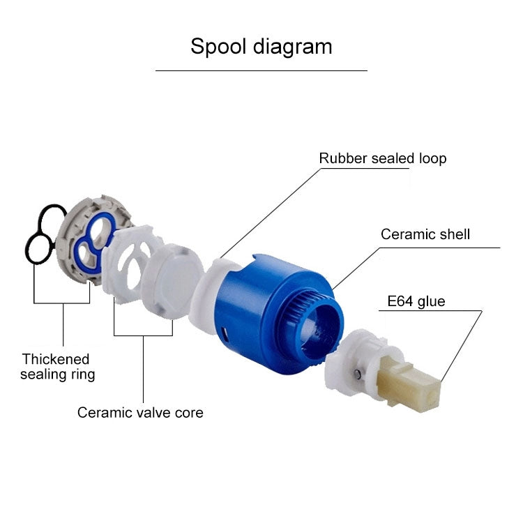 全銅仿古冷熱雙開青花瓷水龍頭