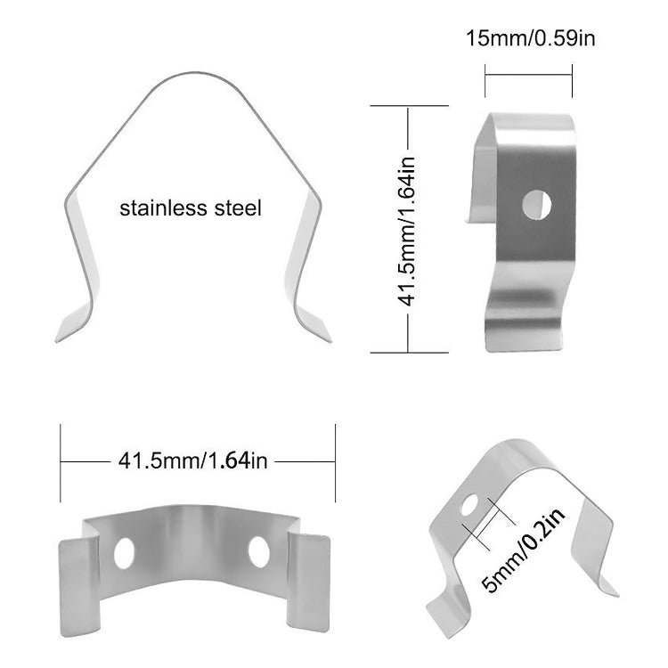 10個一賣 家用廚房BBQ烤架探頭固定夾, 規格: 單孔探針夾