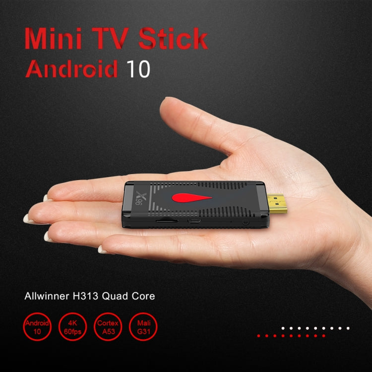 X96 S400 安卓10.0迷你TV電視棒 Allwinner H313四核ARM Cortex A53 2GB+16GB 支持WiFi, HDMI, TF Card, USB, 2GB+16GB