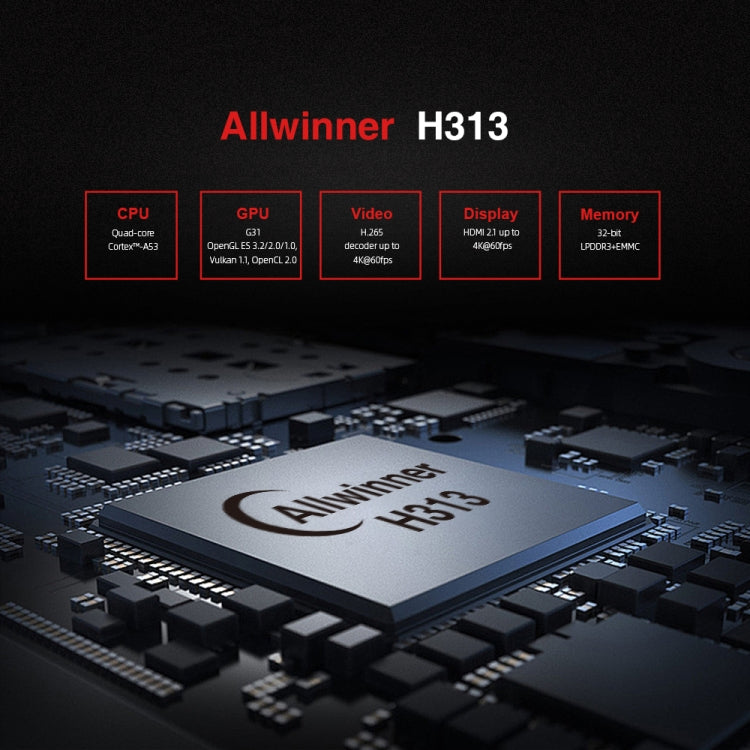 X96 S400 安卓10.0迷你TV電視棒 Allwinner H313四核ARM Cortex A53 2GB+16GB 支持WiFi, HDMI, TF Card, USB, 2GB+16GB