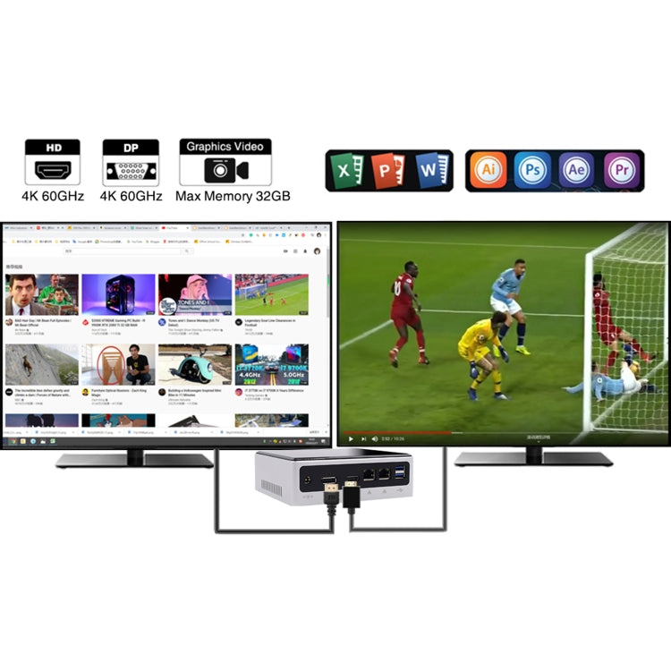 HYSTOU M3 Windows / Linux System Mini PC, Intel Core i7-10610U 4 Core 8 Threads up to 4.9GHz, Support M.2, 32GB RAM DDR4 + 1TB SSD