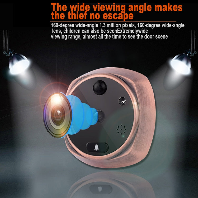 M4300A 4.3英寸显示屏300萬像素智能可視門鈴 支持最大32GBTF卡&移動偵測&紅外夜視